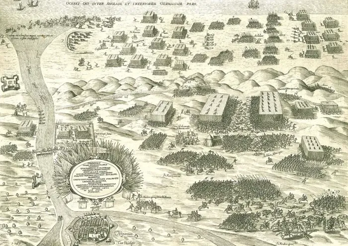 Framed Print : The Battle of Nieuwpoort was fought in the dunes near Nieuwpoort on 2 July 1600 during the Eighty Years War