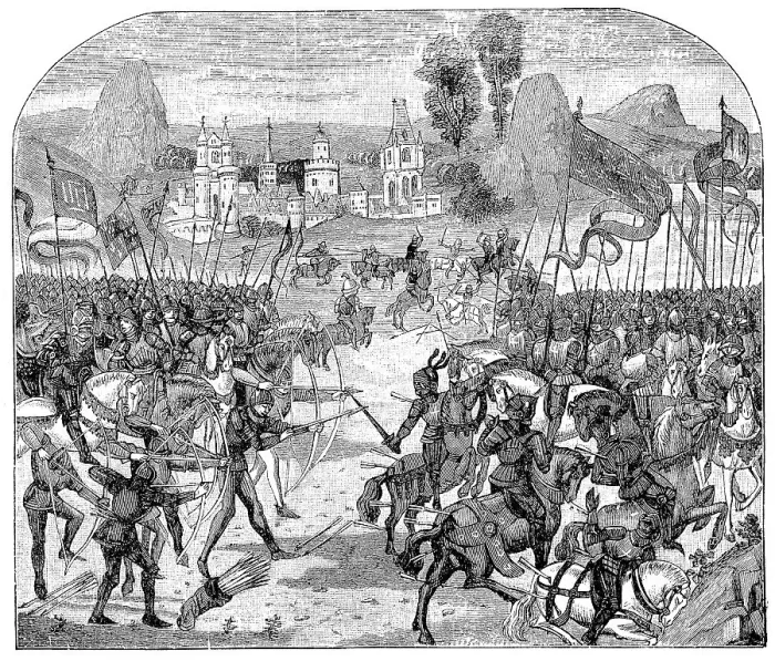 Framed Print : The Battle of Poitiers of 19 September 1356 Framed Print : The Battle of Poitiers of 19 September 1356