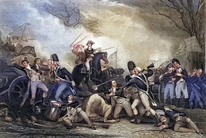 Framed Print : Battle of Princeton, New Jersey USA 1775 Framed Print : Battle of Princeton, New Jersey USA 1775