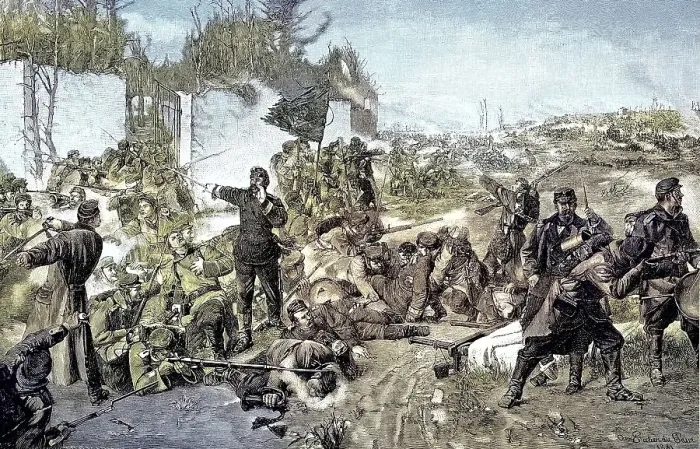 Framed Print : Battle of the Queen Olga Grenadier Regiment in the Park of Coeilly Framed Print : Battle of the Queen Olga Grenadier Regiment in the Park of Coeilly
