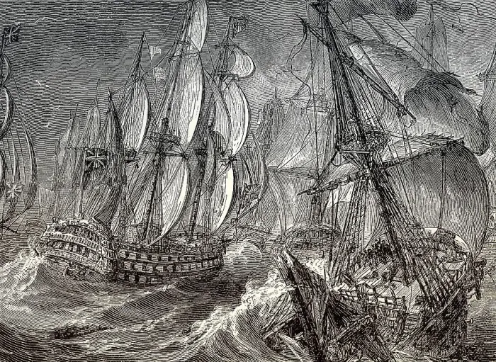Framed Print : The Battle of Quiberon Bay, Seven Years War