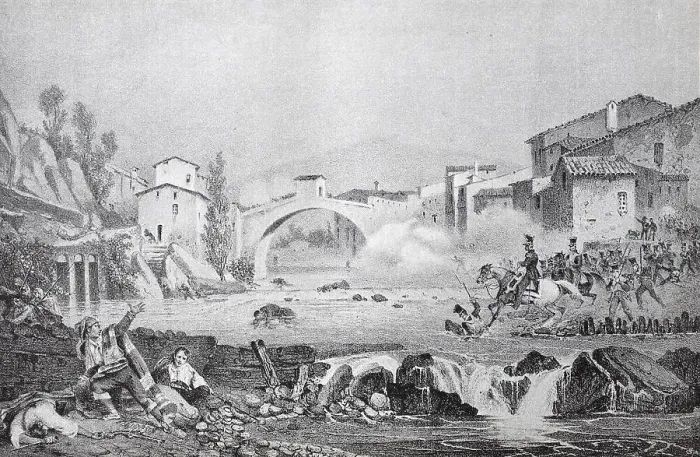 Framed Print : Battle at Ripoll in Catalonia, Spain