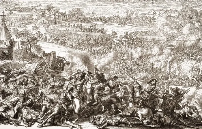 Framed Print : The Battle of Seneffe on 11 August 1674