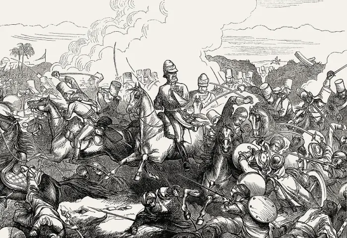 Framed Print : The Battle of Sobraon, First Anglo-Sikh War Framed Print : The Battle of Sobraon, First Anglo-Sikh War