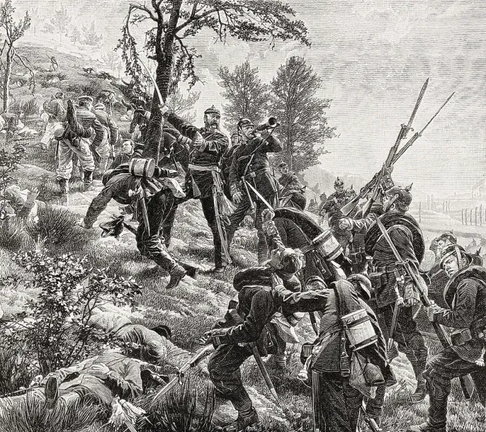 Framed Print : Battle of Spicheren or Battle of Forbach Framed Print : Battle of Spicheren or Battle of Forbach