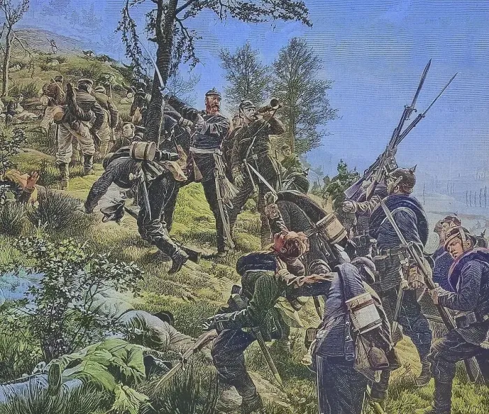 Framed Print : The Battle of Spichern, 6 August 1870 Framed Print : The Battle of Spichern, 6 August 1870