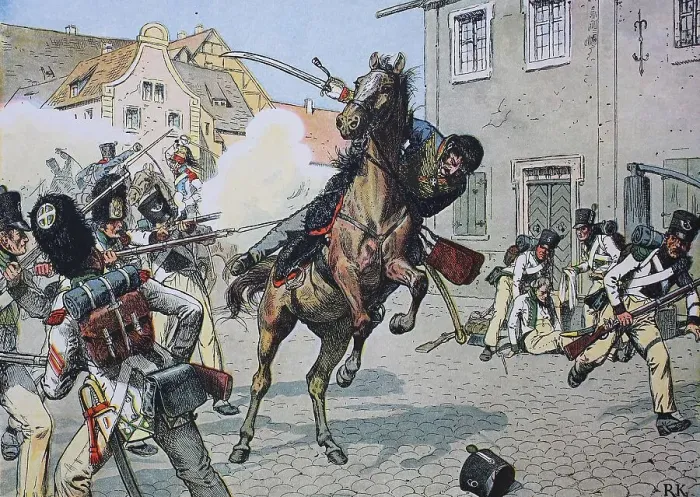 Framed Print : Battle of Stralsund on 31 May 1809 Framed Print : Battle of Stralsund on 31 May 1809