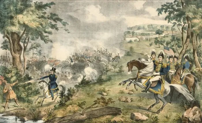 Framed Print : The Battle of the Thames River Framed Print : The Battle of the Thames River