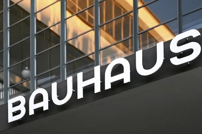 Framed Print : Bauhaus lettering on the Bauhaus building