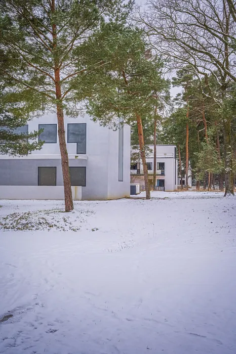 Framed Print : Bauhaus Meisterhaus Feininger, Moholy-Nagy in a snow-covered environment
