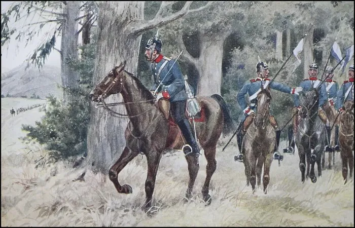 Framed Print : Bavaria, Bavarian Army, Heavy Rider Regiment on Fine Observation