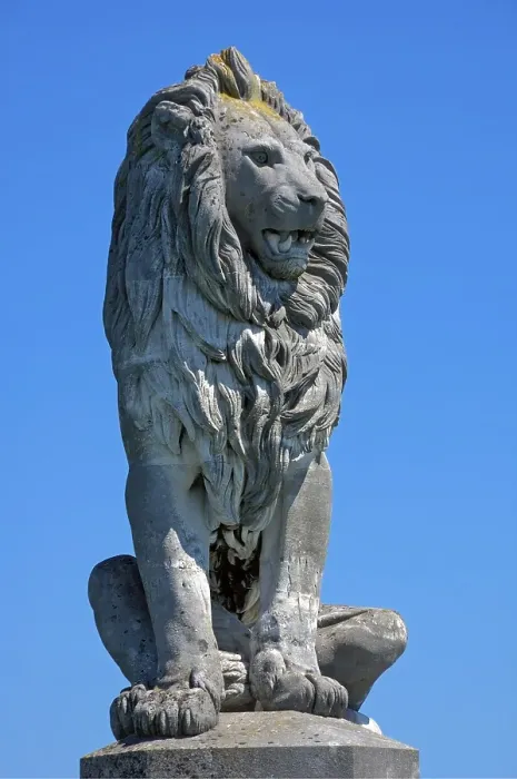 Framed Print : Bavarian lion, Lindau, Bavaria, Germany, Europe