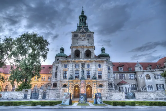 Framed Print : Bavarian National Museum, dusk
