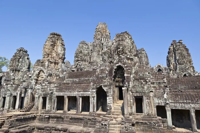 Framed Print : The Bayon temple, Angkor Thom, Angkor Framed Print : The Bayon temple, Angkor Thom, Angkor