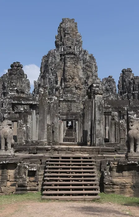 Framed Print : Bayon temple complex in the Ankor Wat area Cambodia