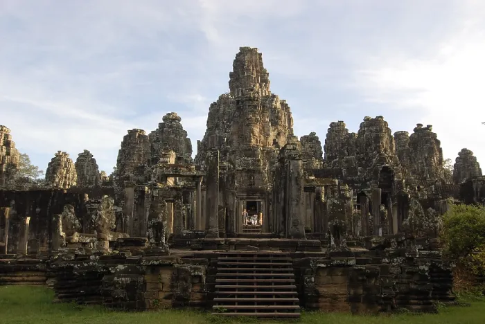 Framed Print : Bayon Temple of Jayavarman's capital