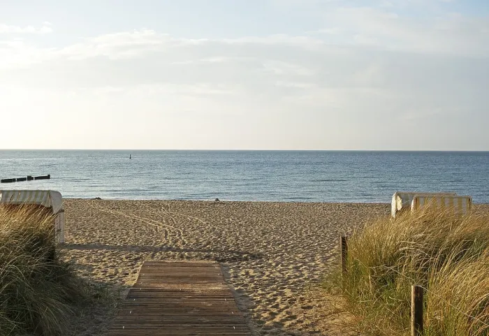Framed Print : Beach access 14, beach chairs, beach