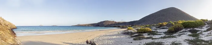 Framed Print : Beach, bay, Cormorant Point, Galapagos, Ecuador