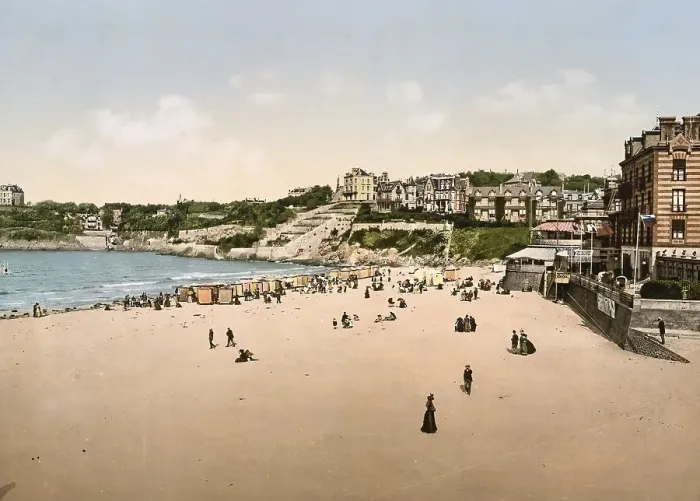 Framed Print : Beach and Casino, Dinard, Brittany Framed Print : Beach and Casino, Dinard, Brittany