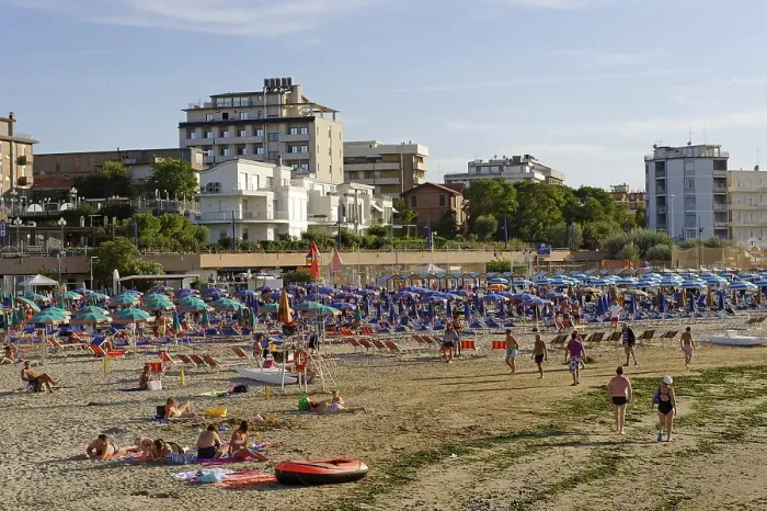 Framed Print : Beach at Cattolica, Cattolica, Province of Rimini