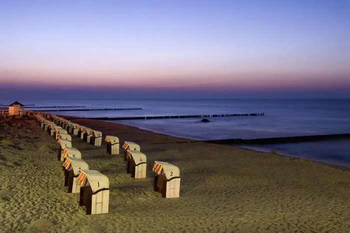 Framed Print : Beach chairs at the Kuehlungsborn Beach
