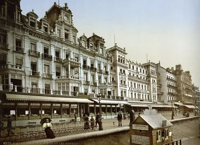 Framed Print : The beach and the hotels, Ostend