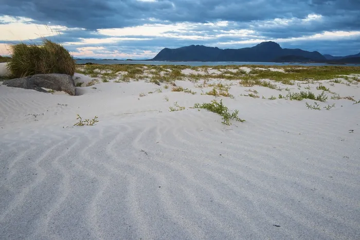 Framed Print : Beach near Eggum, Vestvagoy, Lofoten