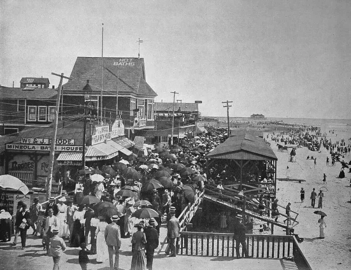 Framed Print : The beach promenade in Atlantic City