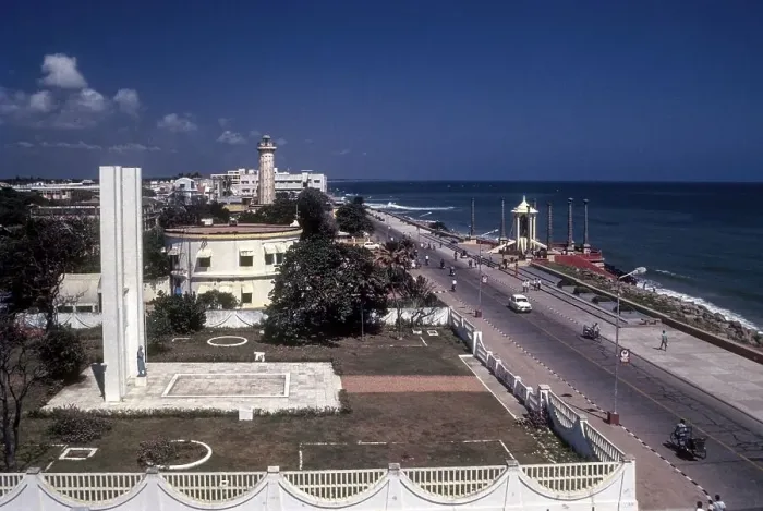 Framed Print : Beach Road at Puducherry Pondicherry Framed Print : Beach Road at Puducherry Pondicherry