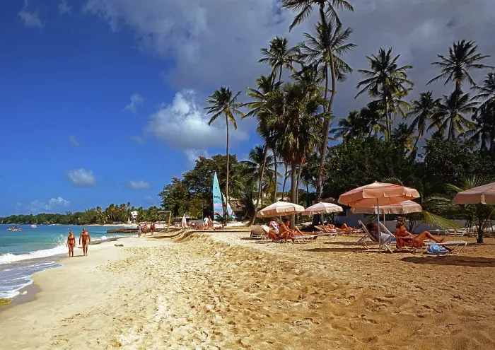 Framed Print : Beach on the south-west coast, Barbados, Caribbean, Central America Framed Print : Beach on the south-west coast, Barbados, Caribbean, Central America