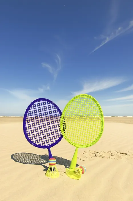 Framed Print : Beach tennis game for leisure time Framed Print : Beach tennis game for leisure time
