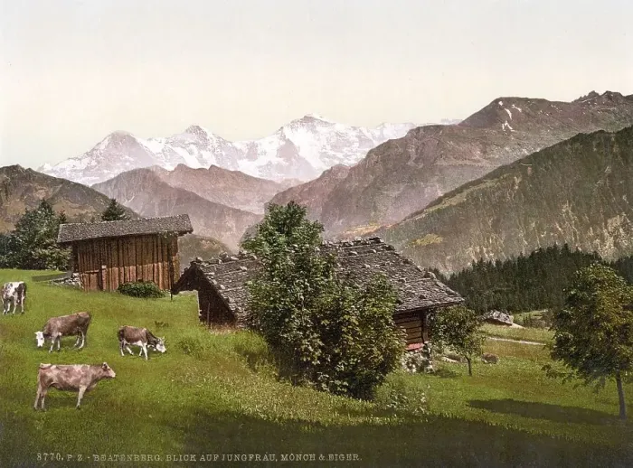 Framed Print : Beatenburg, Beatenberg, View of Jungfrau Framed Print : Beatenburg, Beatenberg, View of Jungfrau