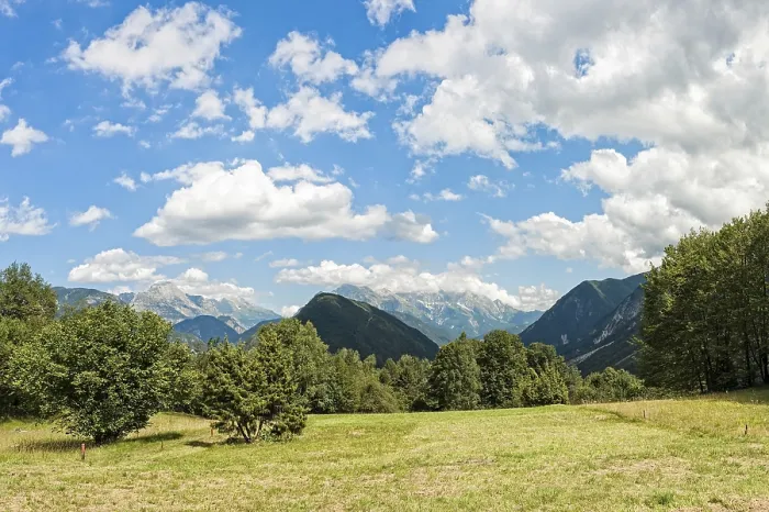 Framed Print : Beatiful panorama of Italian Alps in summer day