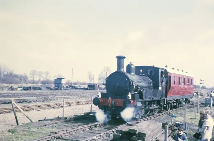 Framed Print : Beattie Well Tank 0314 Steam Locomotive 30585 Train built by Beyer, Peacock& Co, Buckinghamshire Railway Centre, England, UK 1971