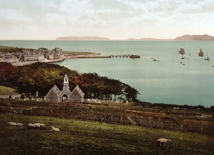 Framed Print : Beaumaris Bay in 1880, in Wales