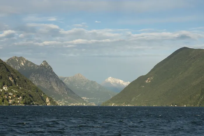 Framed Print : Beautiful colour on Lago di Lugano