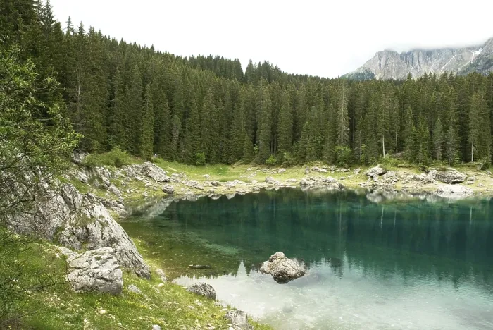 Framed Print : A beautiful lake in the mountains from Italy