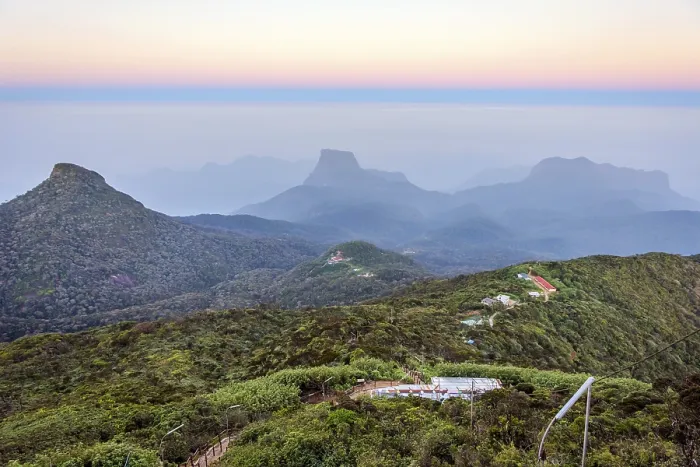 Framed Print : Beautiful landscape at sunrise viewed from Adams peak Framed Print : Beautiful landscape at sunrise viewed from Adams peak
