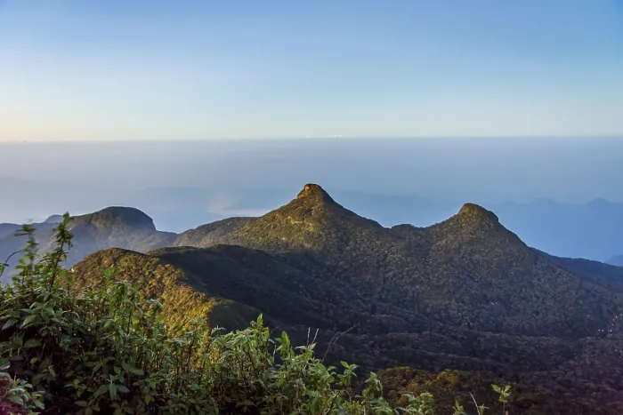 Framed Print : Beautiful landscape at sunrise viewed from Adams peak