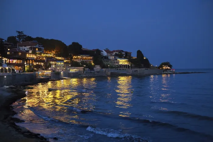 Framed Print : Beautiful old town of Nessebar summer night Framed Print : Beautiful old town of Nessebar summer night