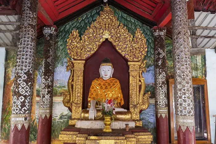 Framed Print : Beautiful ornaments in the Shwezigon Pagoda