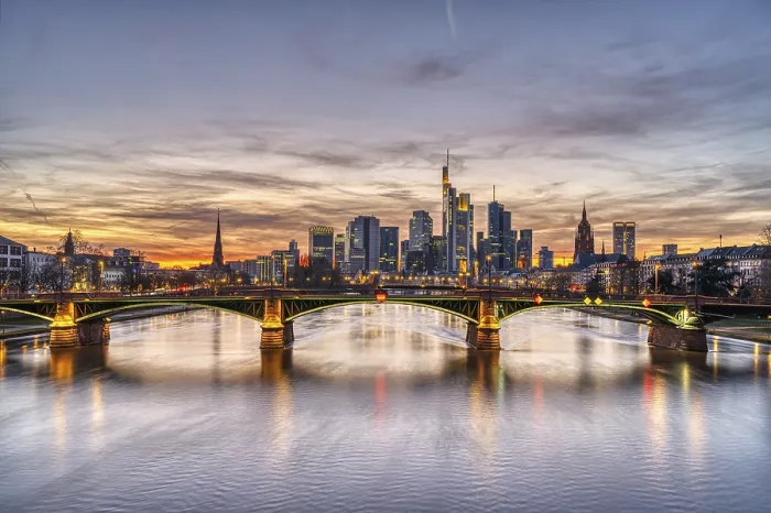 Framed Print : Beautiful sunset over Frankfurt's city centre and the River Main Beautiful sunset over Frankfurt's city centre Framed Print : Beautiful sunset over Frankfurt's city centre and the River Main Beautiful sunset over Frankfurt's city centre