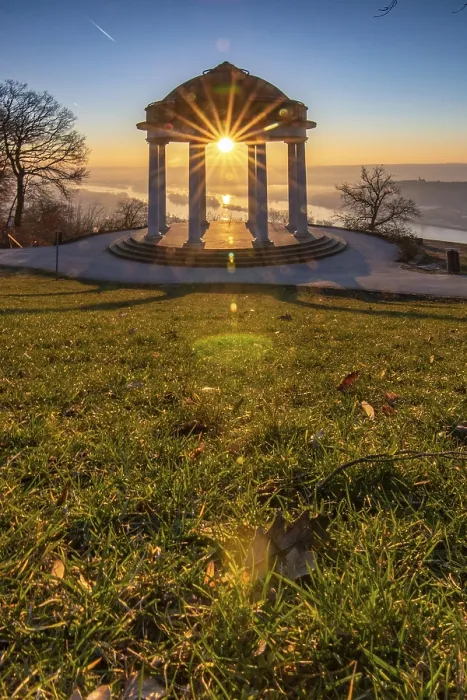 Framed Print : Beautiful temple in a landscape shot