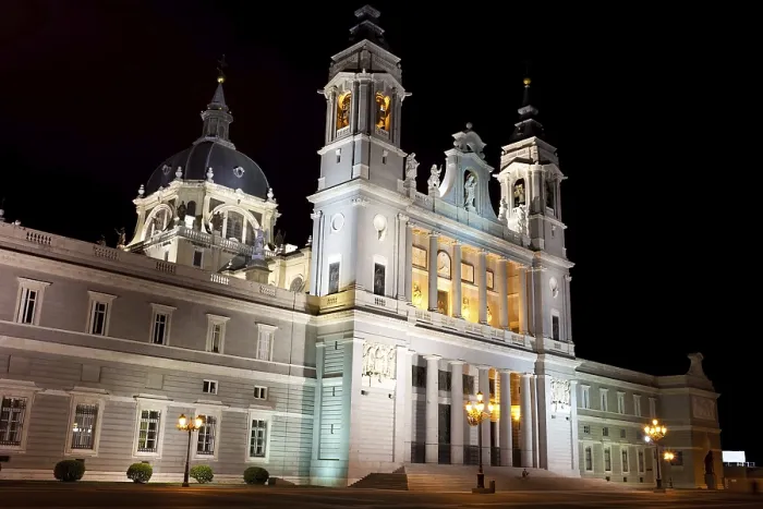 Framed Print : Beautiful view of famous Almudena Cathedral