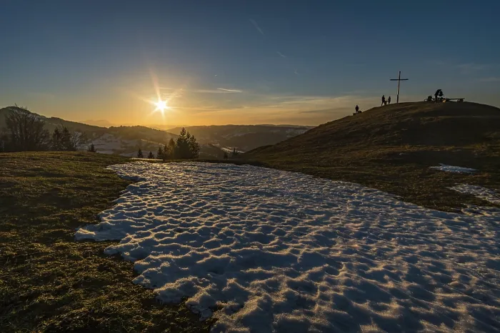 Framed Print : Beautiful winter spring landscape in the Allgau Alps near Oberstaufen Framed Print : Beautiful winter spring landscape in the Allgau Alps near Oberstaufen