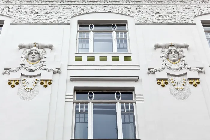Framed Print : A beautifully renovated Art Nouveau house Framed Print : A beautifully renovated Art Nouveau house
