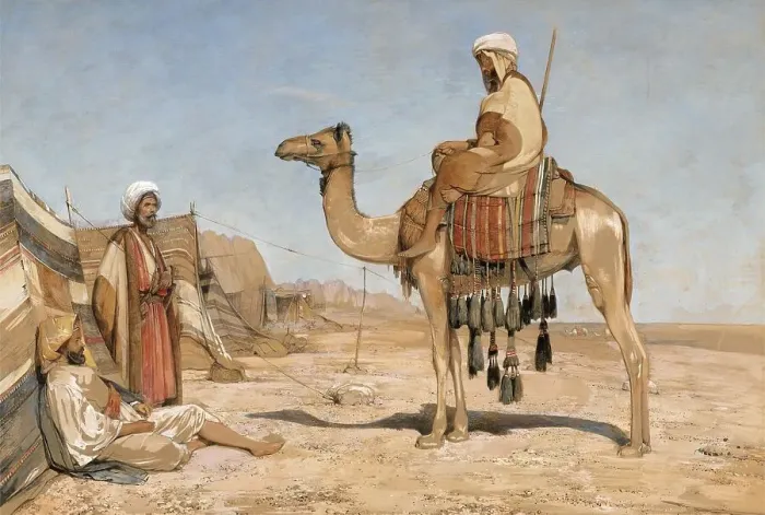 Framed Print : A Bedouin Camp, Bedouin Arabs, ca 1850