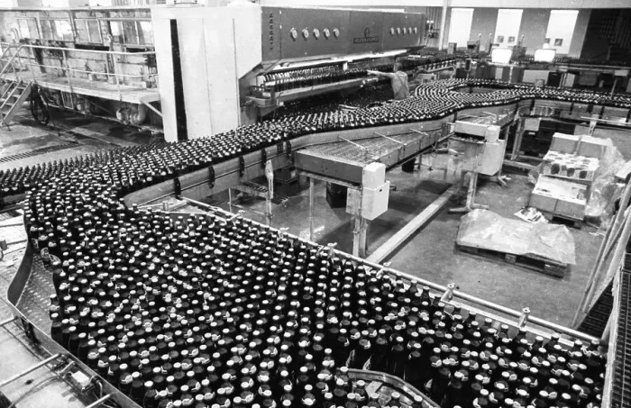 Framed Print : Beer production at the Dortmunder Aktien-Brauerei (DAB) on 29
