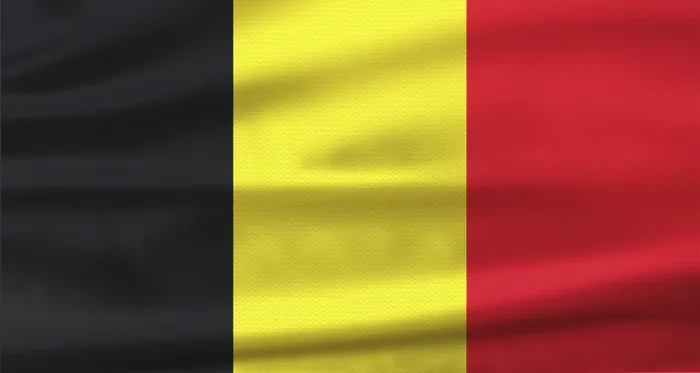 Framed Print : Belgian flag with fabric texture waving