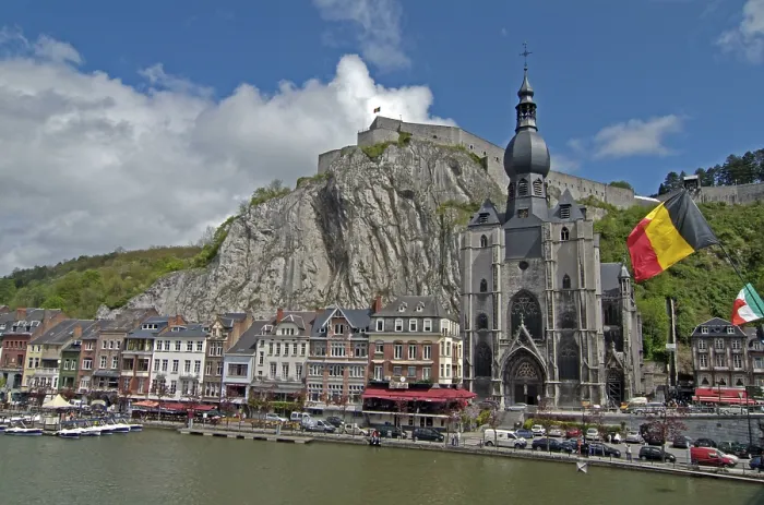 Framed Print : Belgium - Dinant - with Notre Dame Cathedral - Citadel - Meuse Framed Print : Belgium - Dinant - with Notre Dame Cathedral - Citadel - Meuse